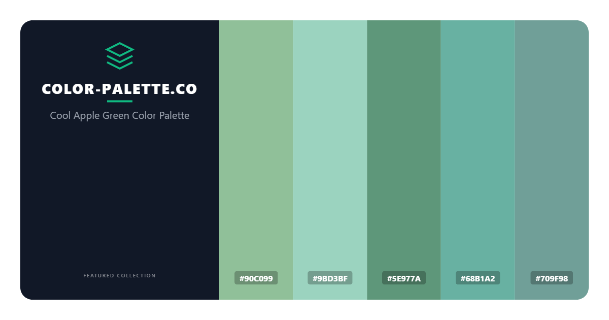 Cool Apple Green Color Palette
