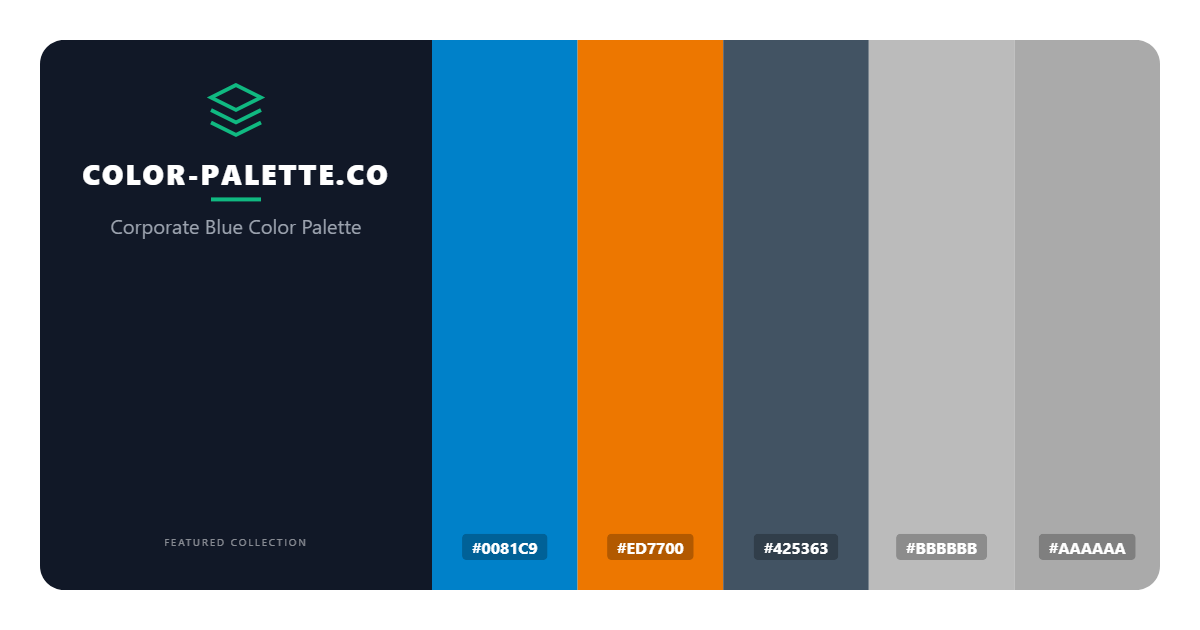 Corporate Blue Color Palette