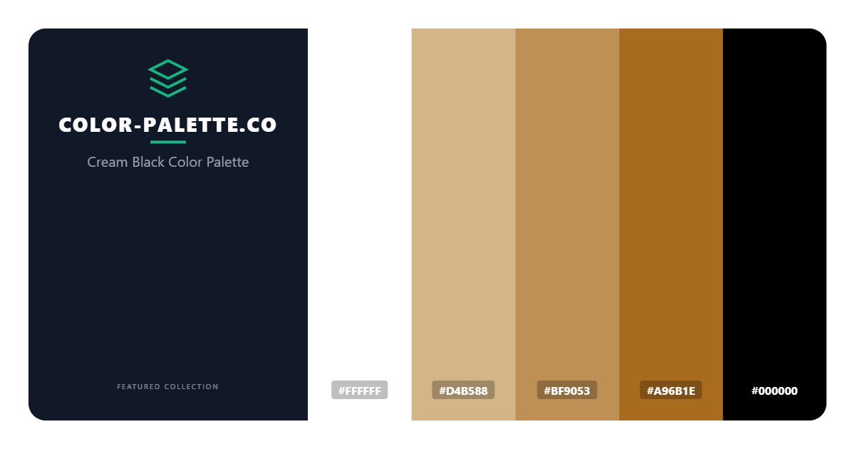 Cream Black Color Palette