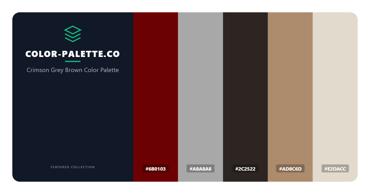 Crimson Grey Brown Color Palette