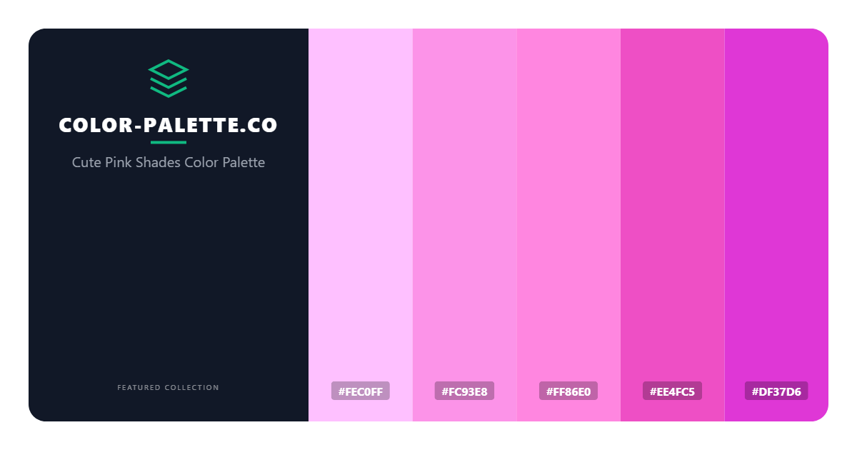 Cute Pink Shades Color Palette