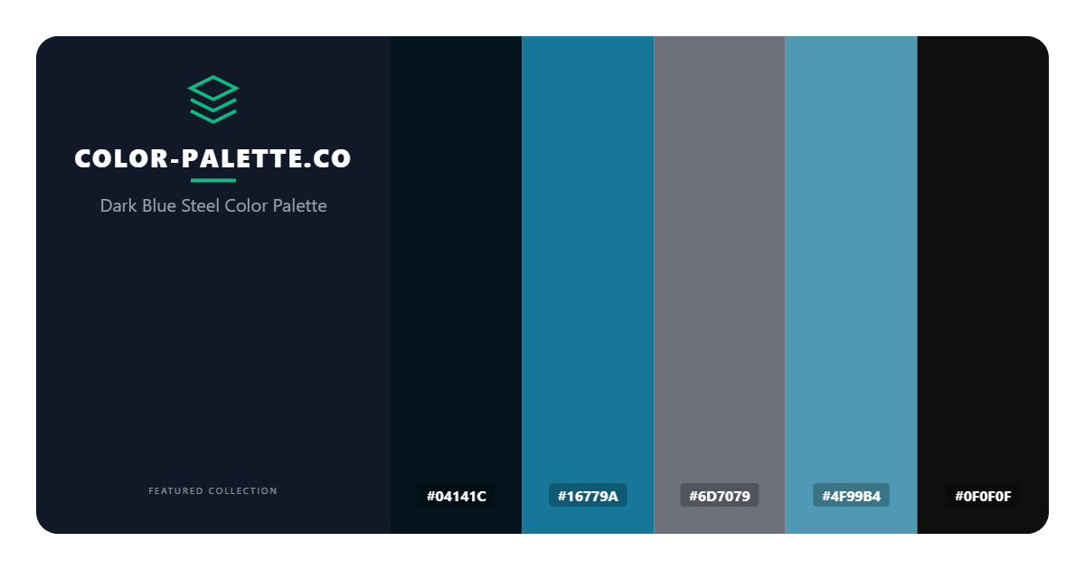 Dark Blue Steel Color Palette