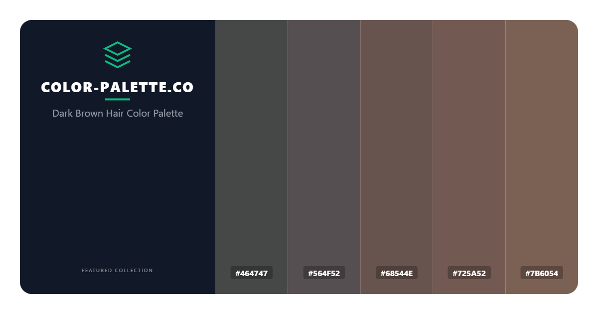 Dark Brown Hair Color Palette