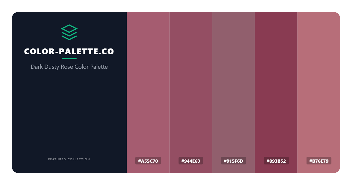 Dark Dusty Rose Color Palette