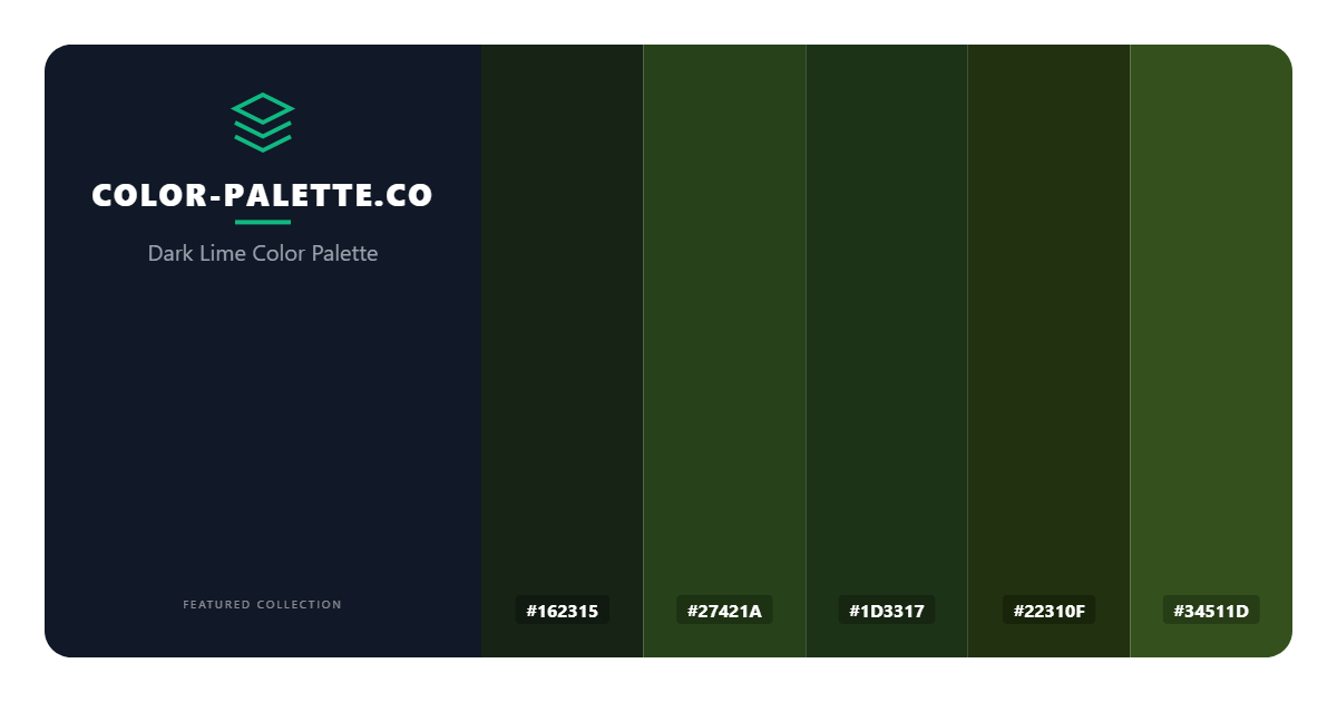 Dark Lime Color Palette