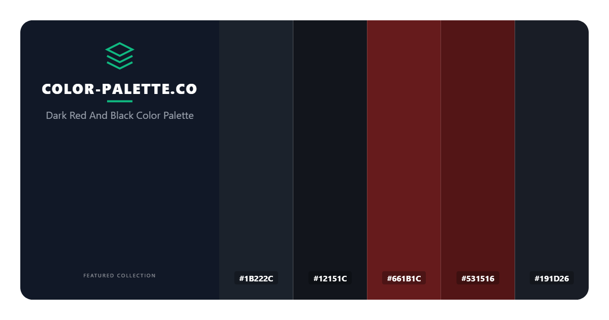Dark Red And Black Color Palette