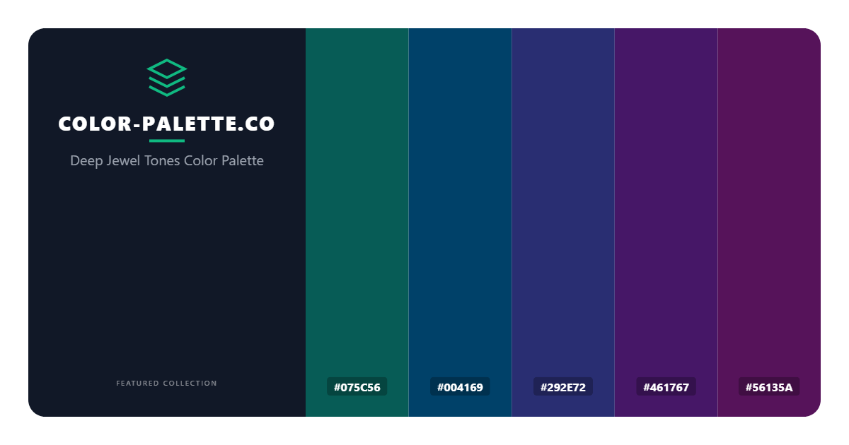 Deep Jewel Tones Color Palette