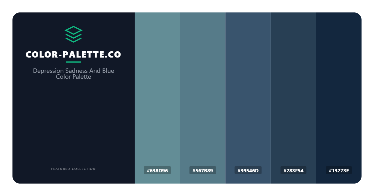 Depression Sadness And Blue Color Palette