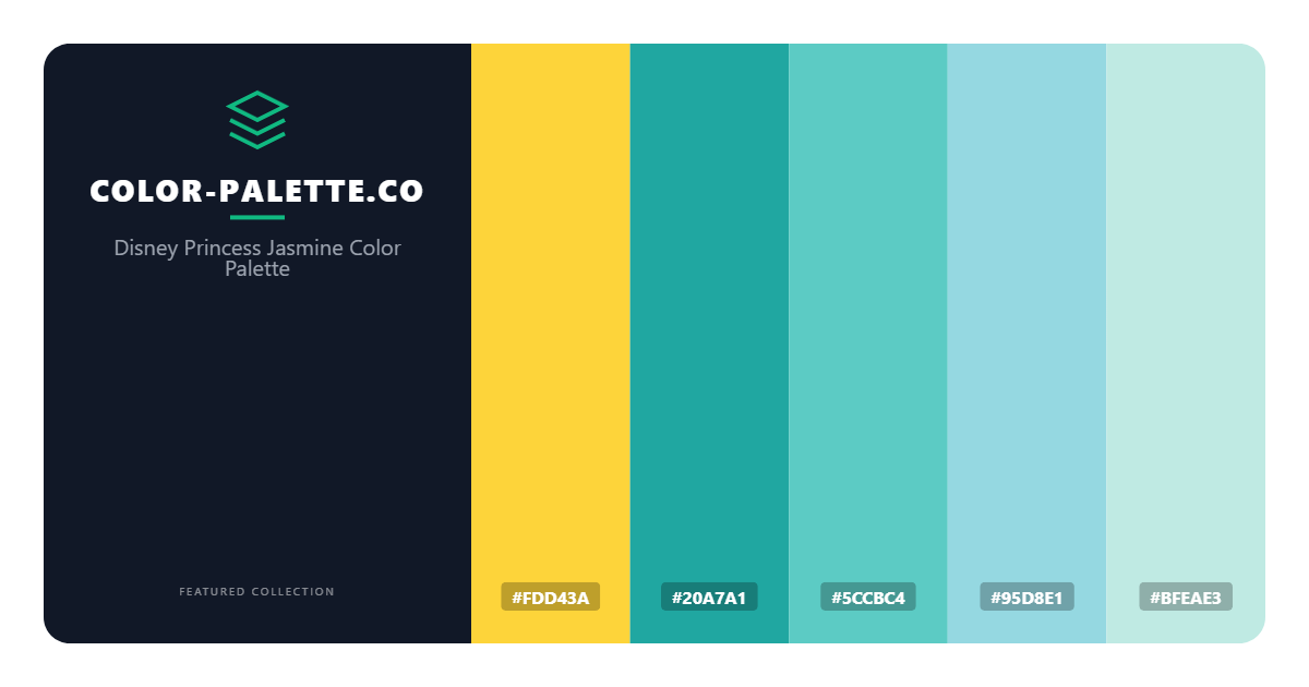 Disney Princess Jasmine Color Palette