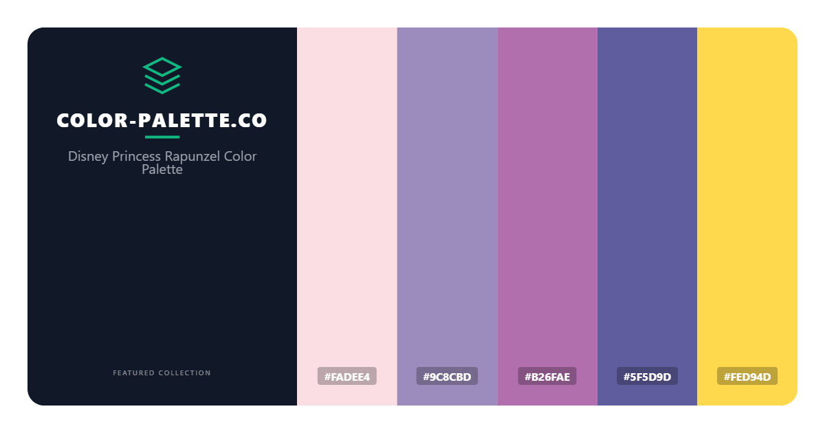 Disney Princess Rapunzel Color Palette