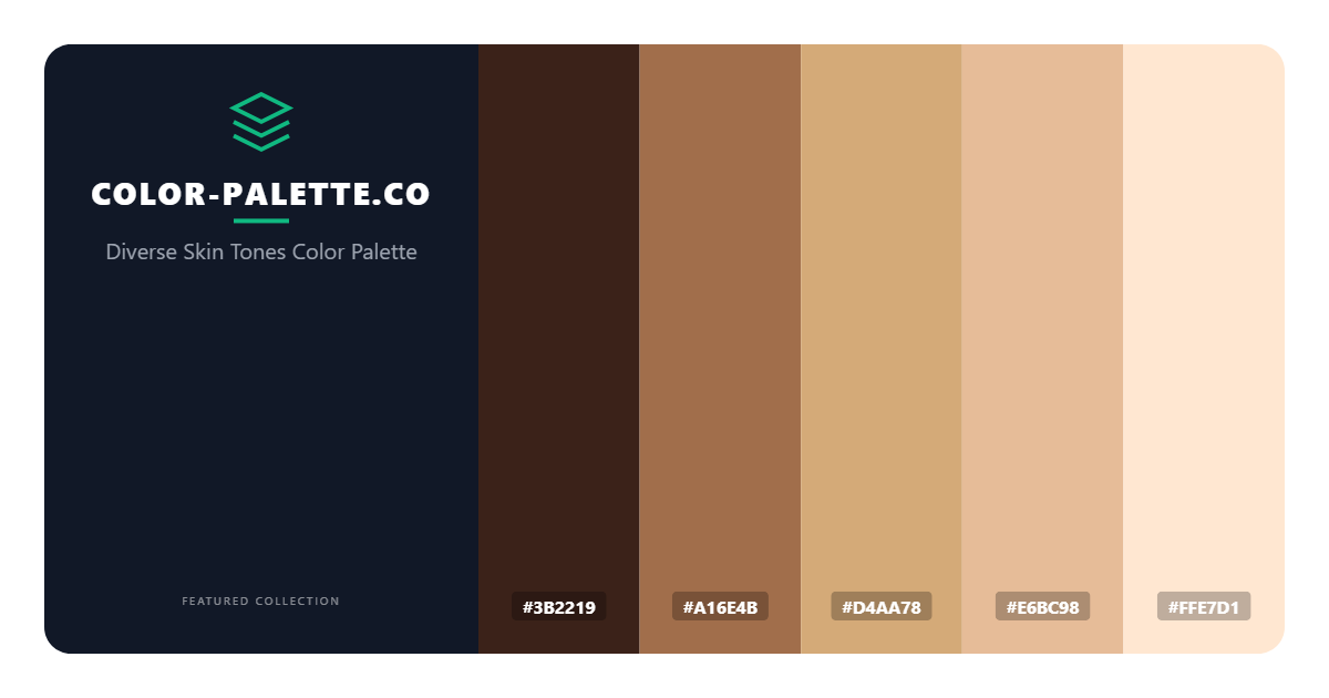Diverse Skin Tones Color Palette