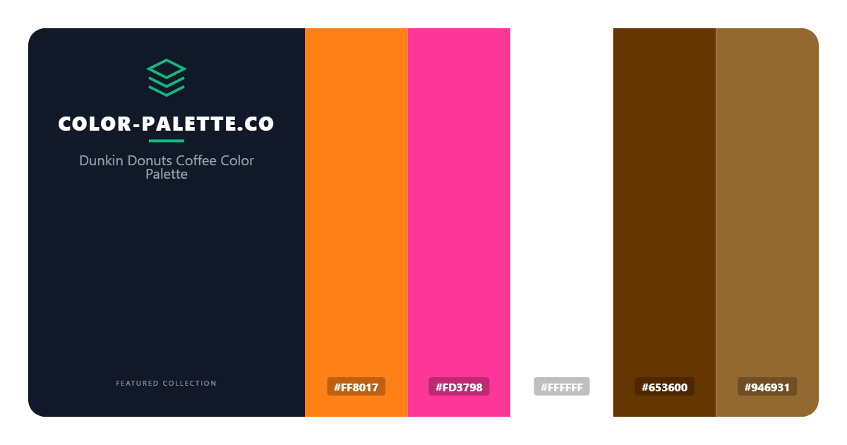 Dunkin Donuts Coffee Color Palette