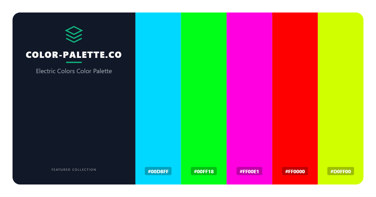Electric Colors Color Palette