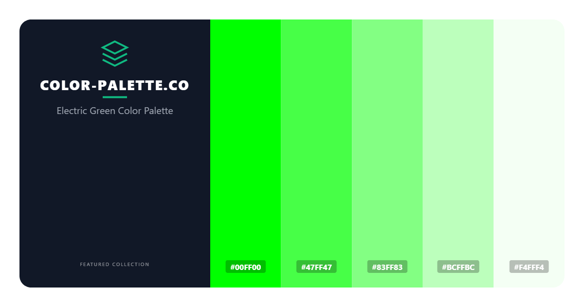 Electric Green Color Palette