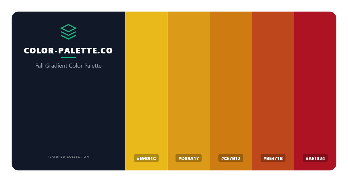 Fall Gradient Color Palette