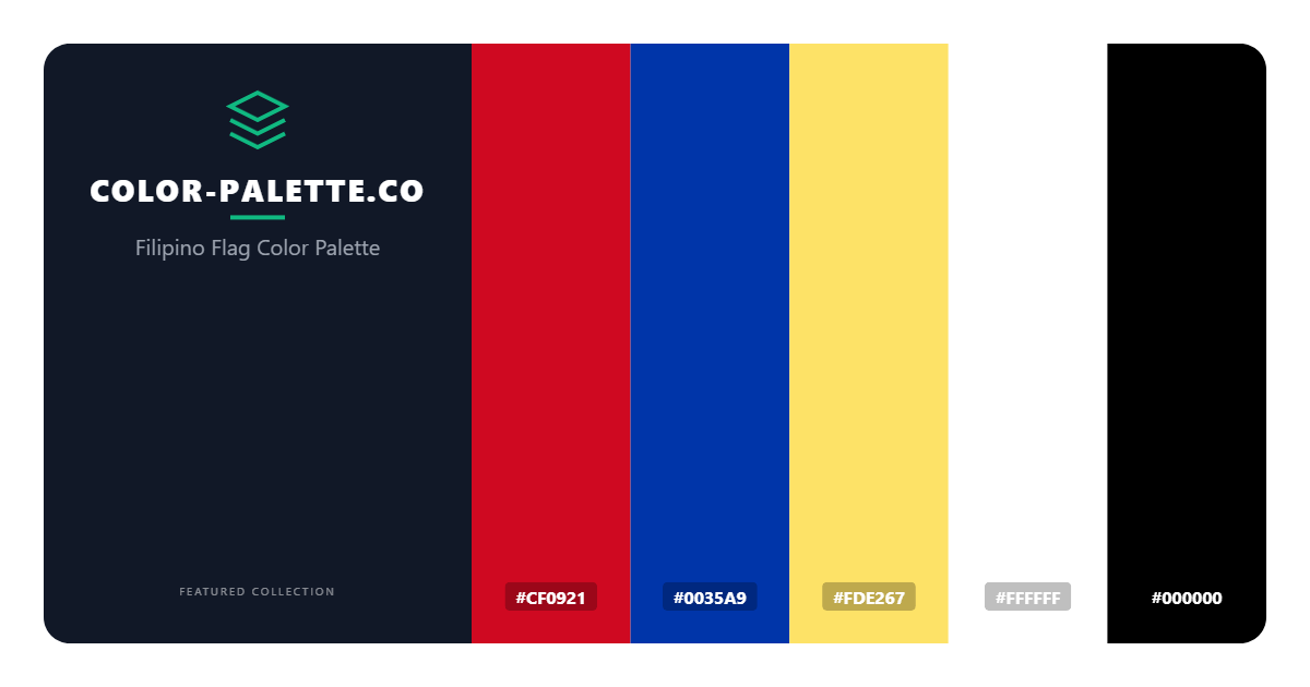 Filipino Flag Color Palette