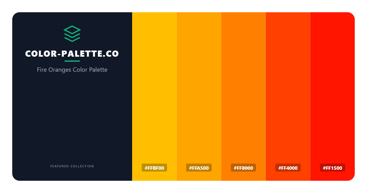 Fire Oranges Color Palette