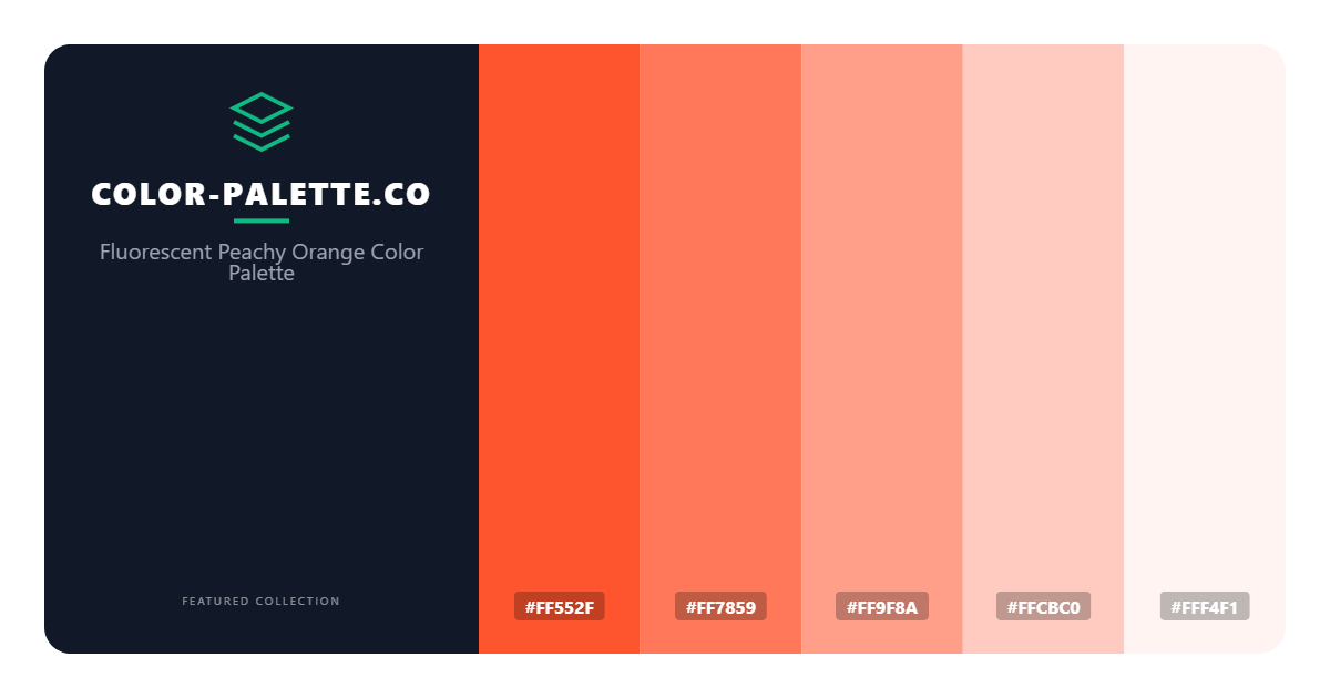Fluorescent Peachy Orange Color Palette