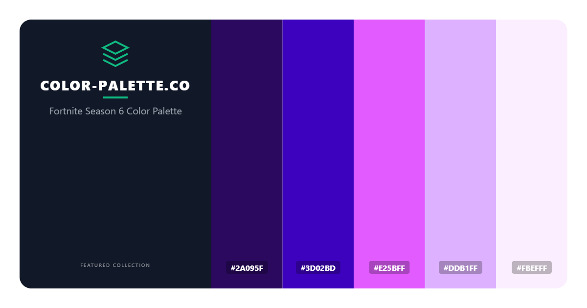 Fortnite Season 6 Color Palette