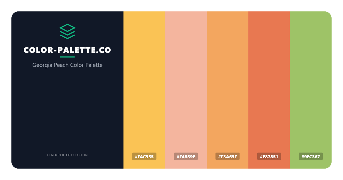 Georgia Peach Color Palette