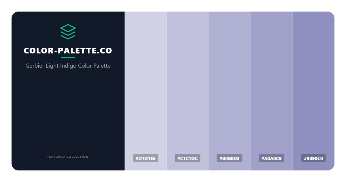 Gerbier Light Indigo Color Palette