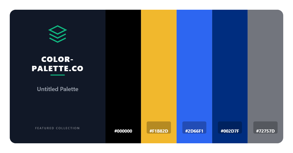 Gold Black And Blue All Over Color Palette