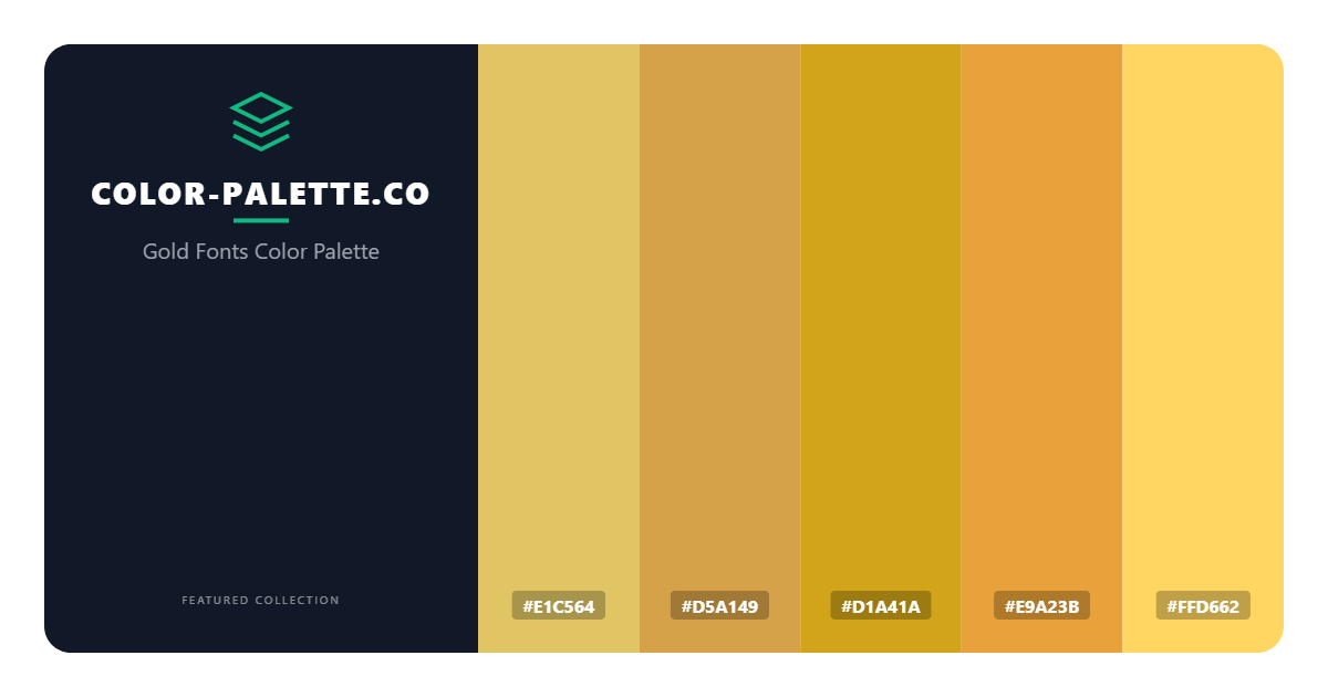 Gold Fonts Color Palette