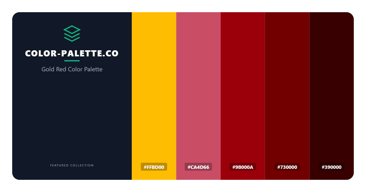 Gold Red Color Palette