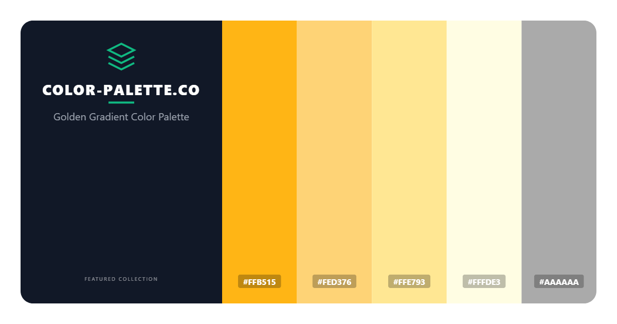 Golden Gradient Color Palette