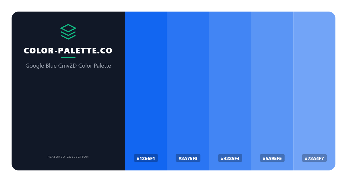 Google Blue Cmv2D Color Palette