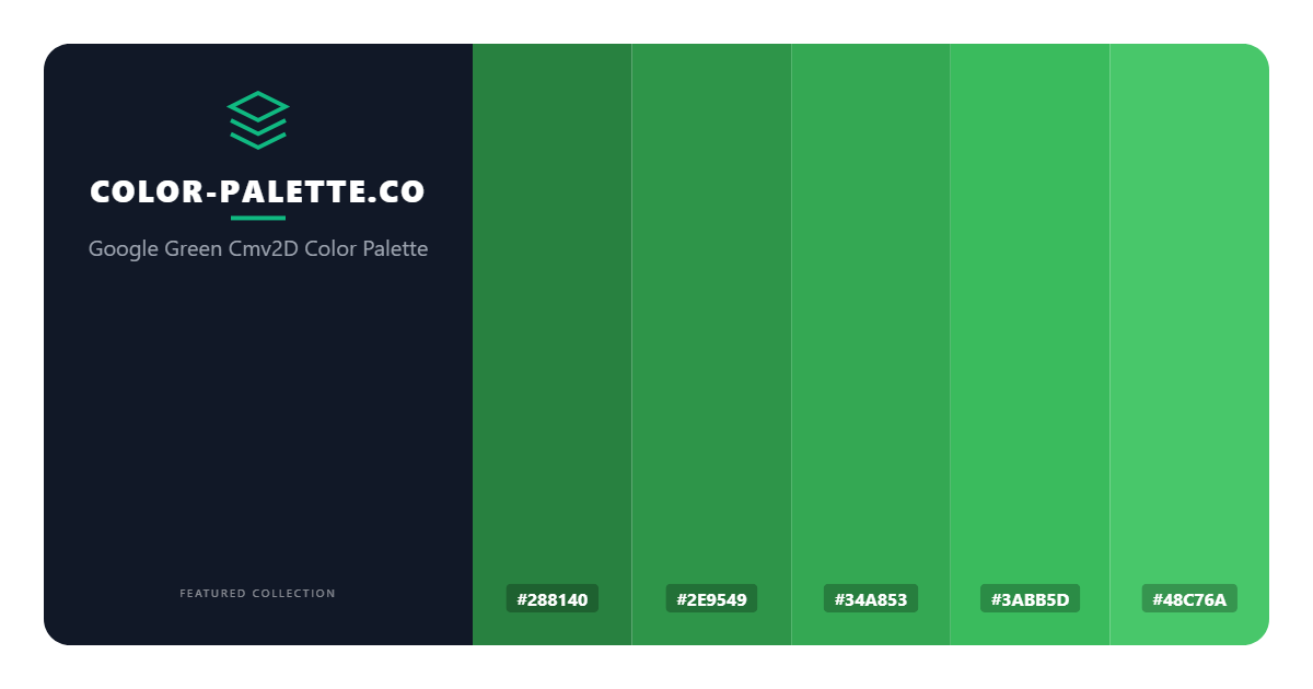 Google Green Cmv2D Color Palette