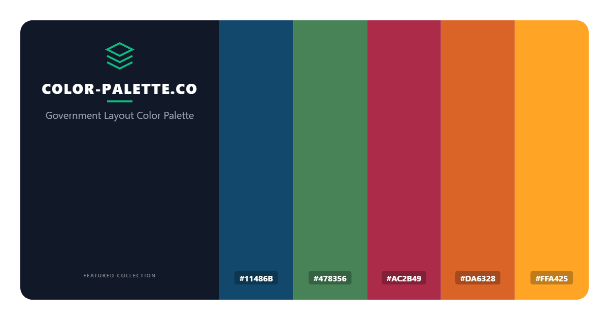 Government Layout Color Palette