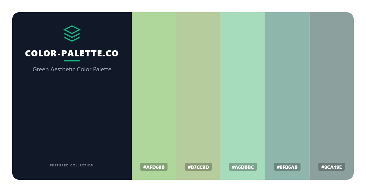 Green Aesthetic Color Palette