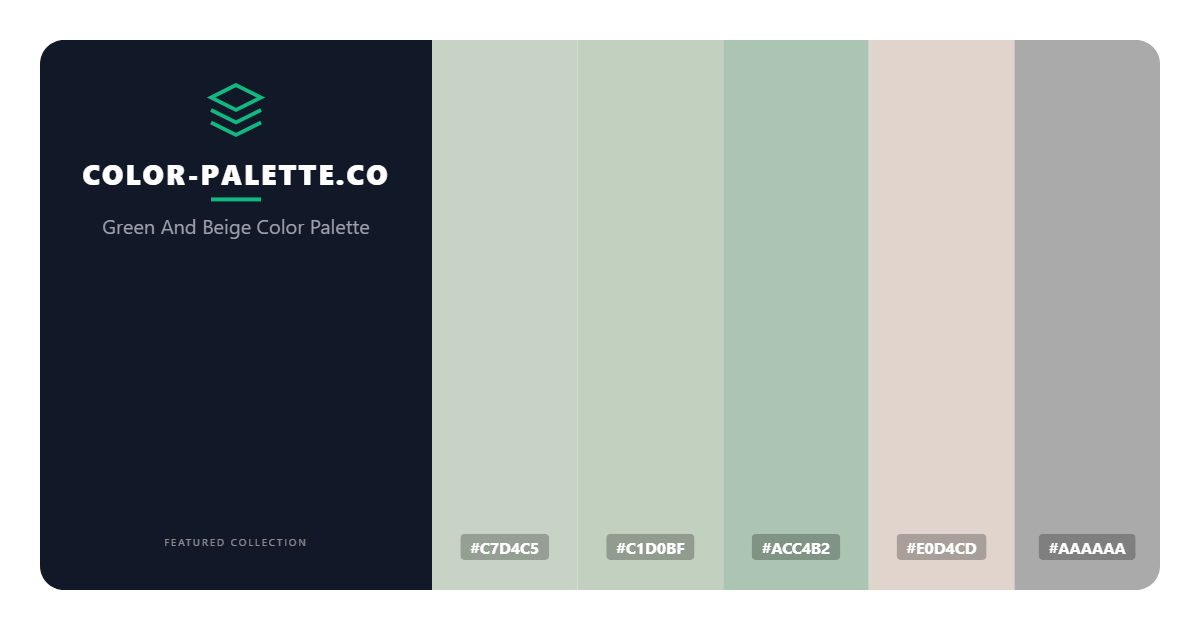 Green And Beige Color Palette