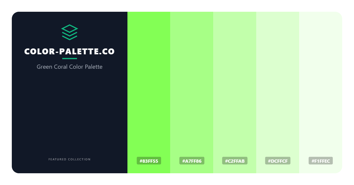Green Coral Color Palette