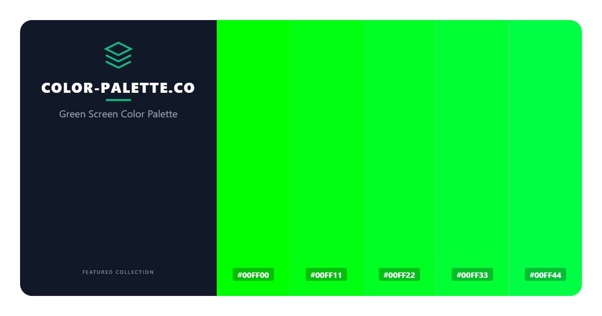 Green Screen Color Palette