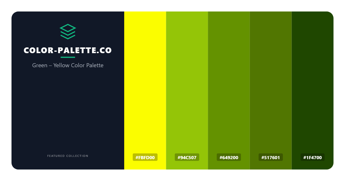 Green – Yellow Color Palette