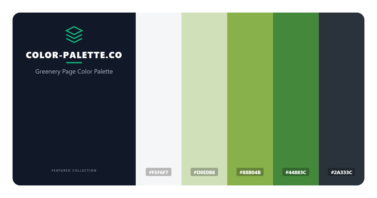 Greenery Page Color Palette