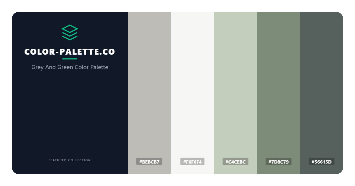 Grey And Green Color Palette