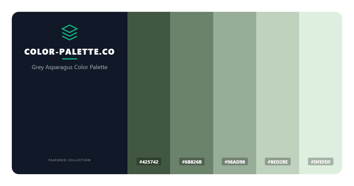 Grey Asparagus Color Palette