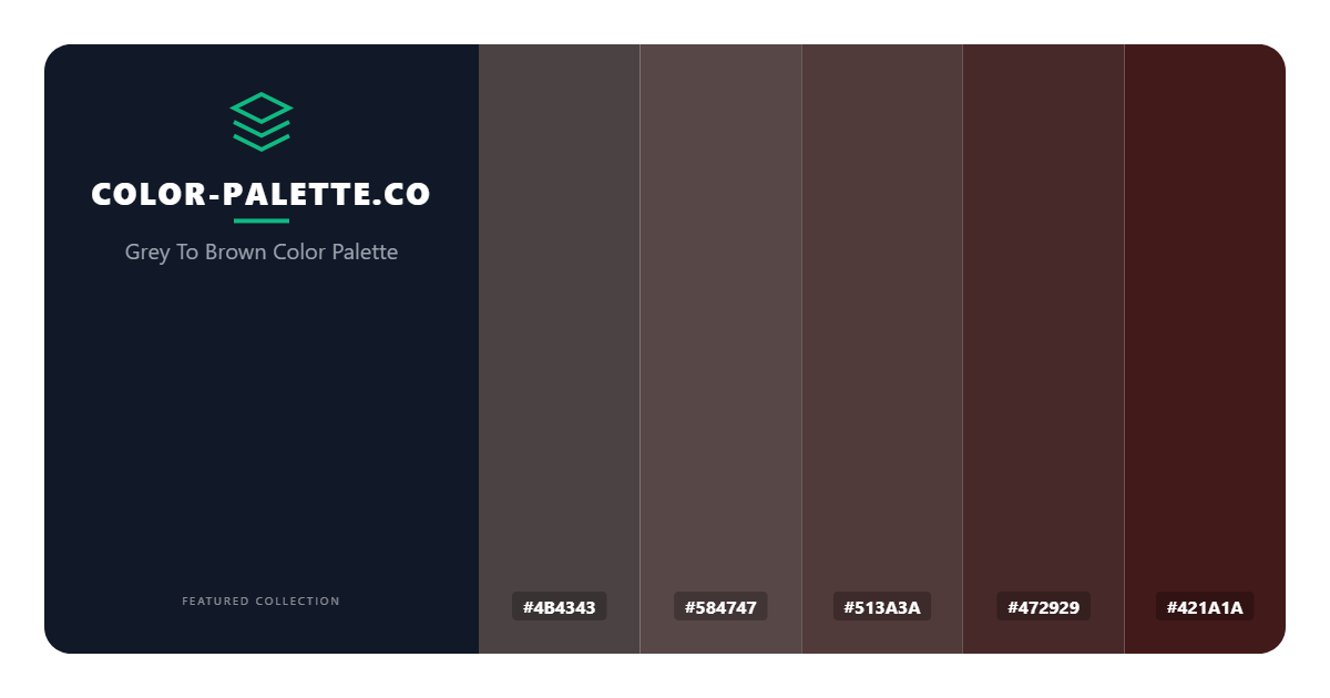 Grey To Brown Color Palette