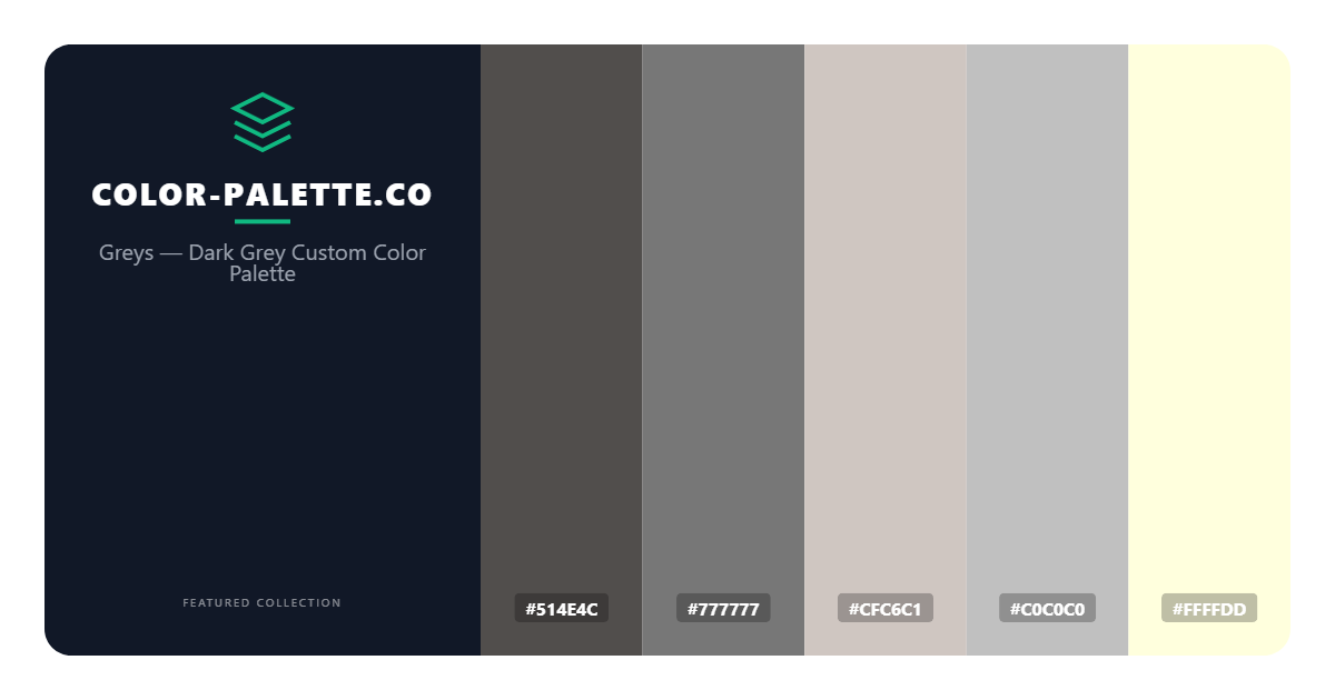 Greys — Dark Grey Custom Color Palette