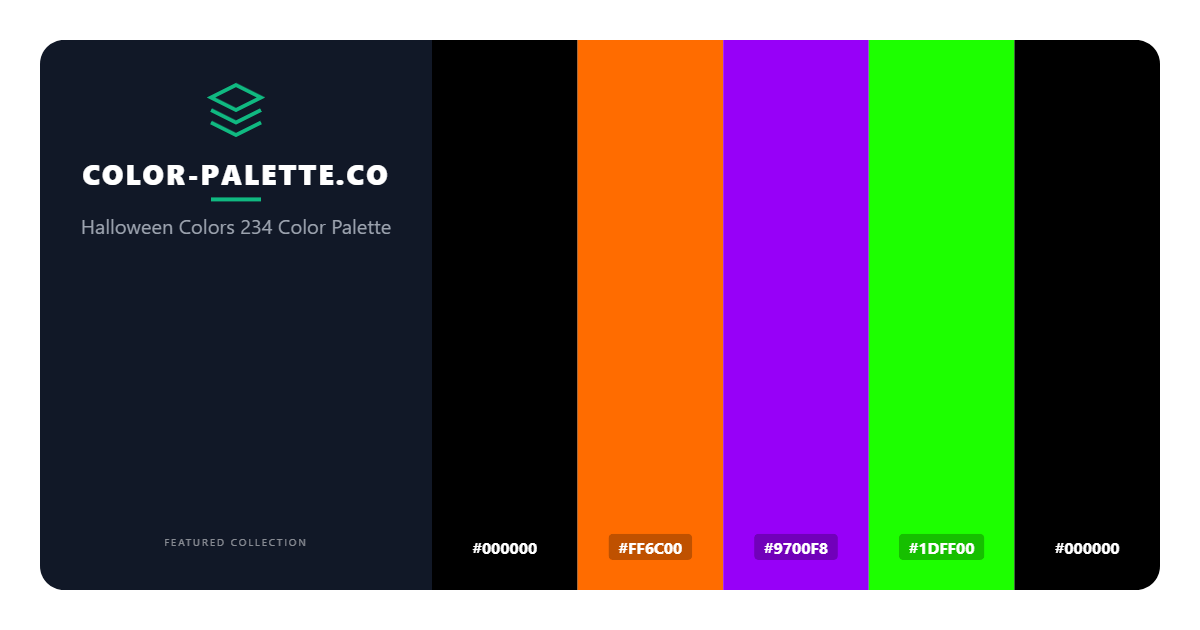 Halloween Colors 234 Color Palette