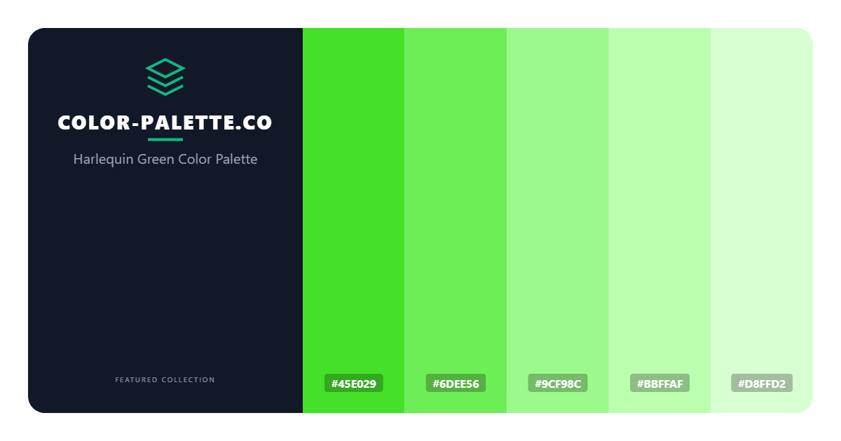Harlequin Green Color Palette