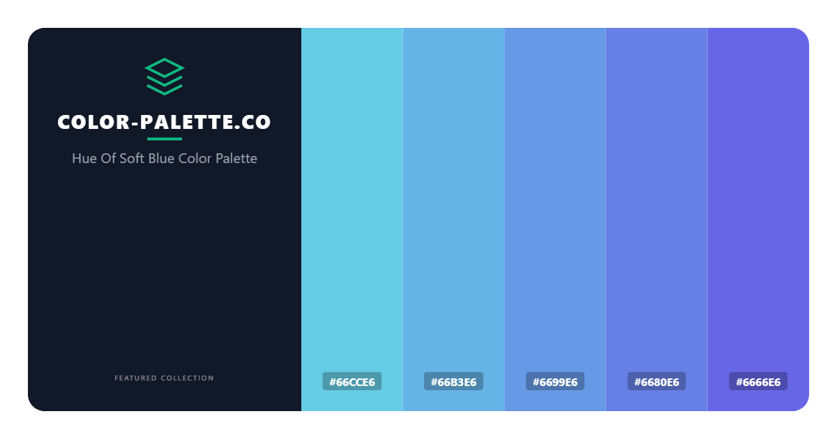 Hue Of Soft Blue Color Palette