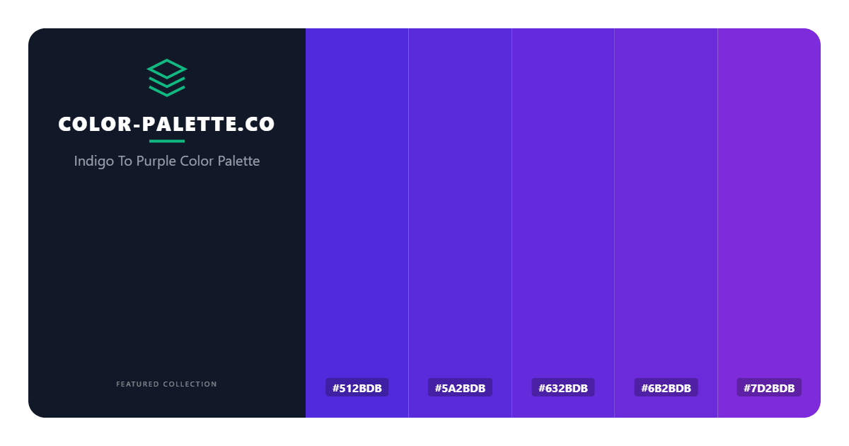 Indigo To Purple Color Palette