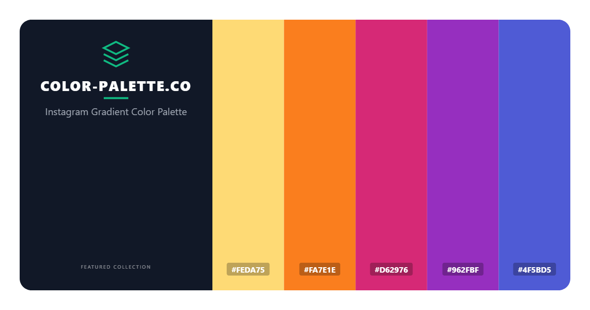 Instagram Gradient Color Palette