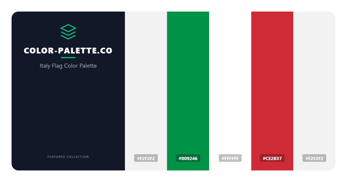 Italy Flag Color Palette