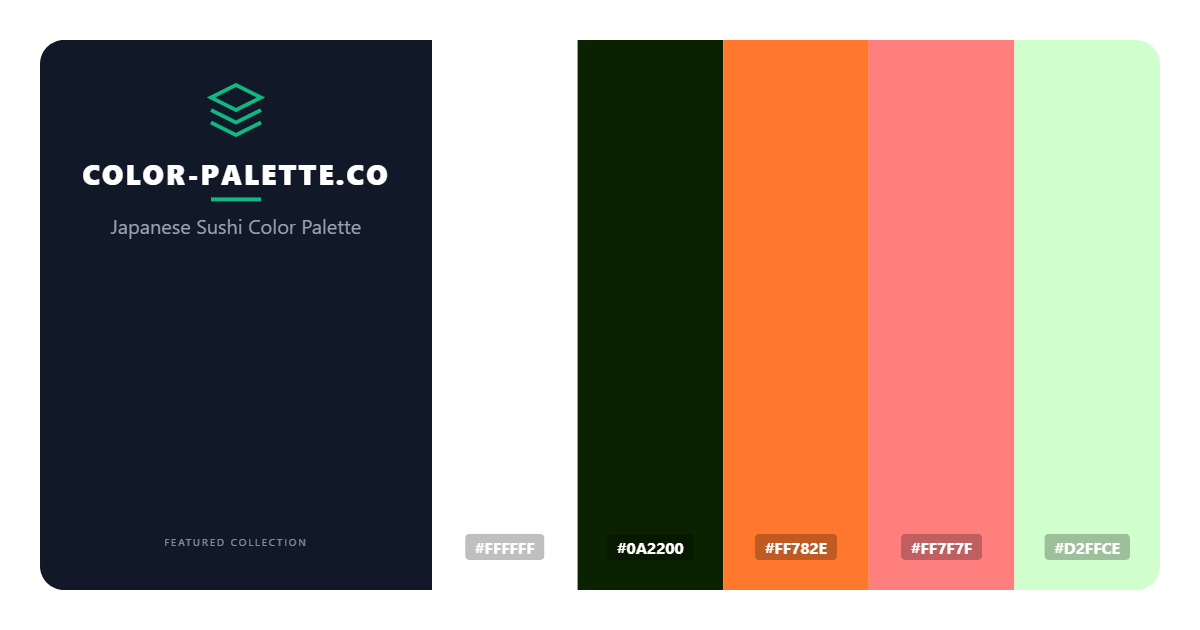 Japanese Sushi Color Palette