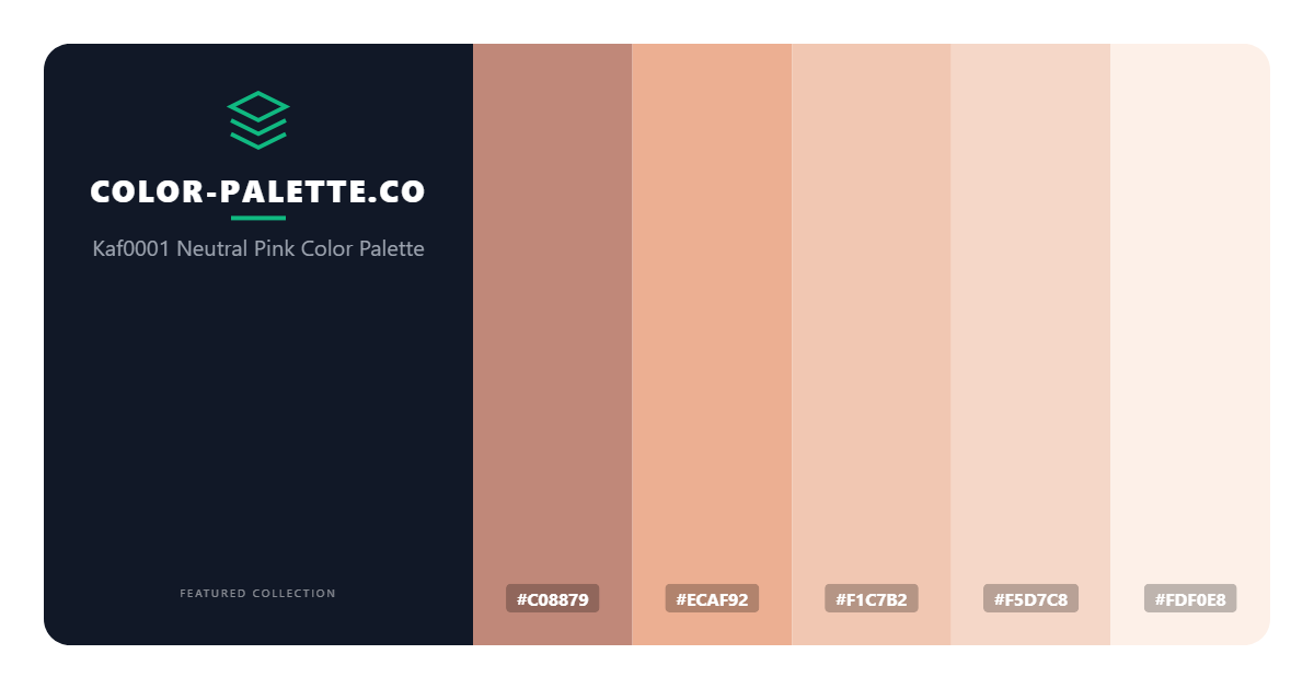 Kaf0001 Neutral Pink Color Palette